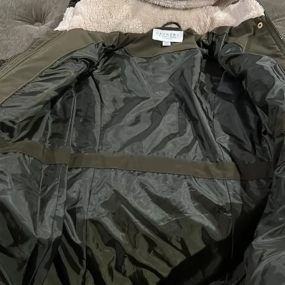 Laundry by shelli segal pxxs NWOT Olive green coat